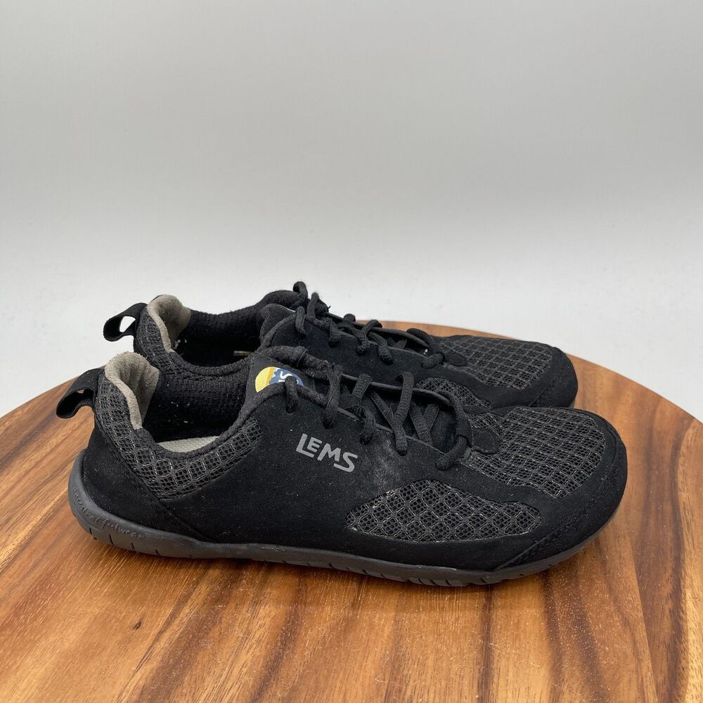Lems Primal 2 Shoes Womens Size 8.5 Black Minimalist Barefoot Running Sneakers